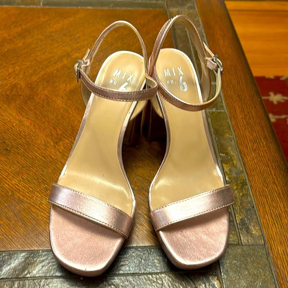 Mix No 6 Pink Chrome Heels